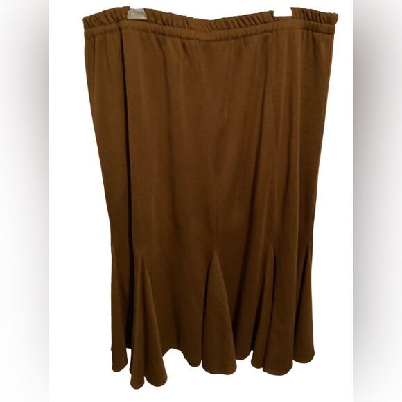 Vintage brown pleated skirt 3X - Picture 3 of 4